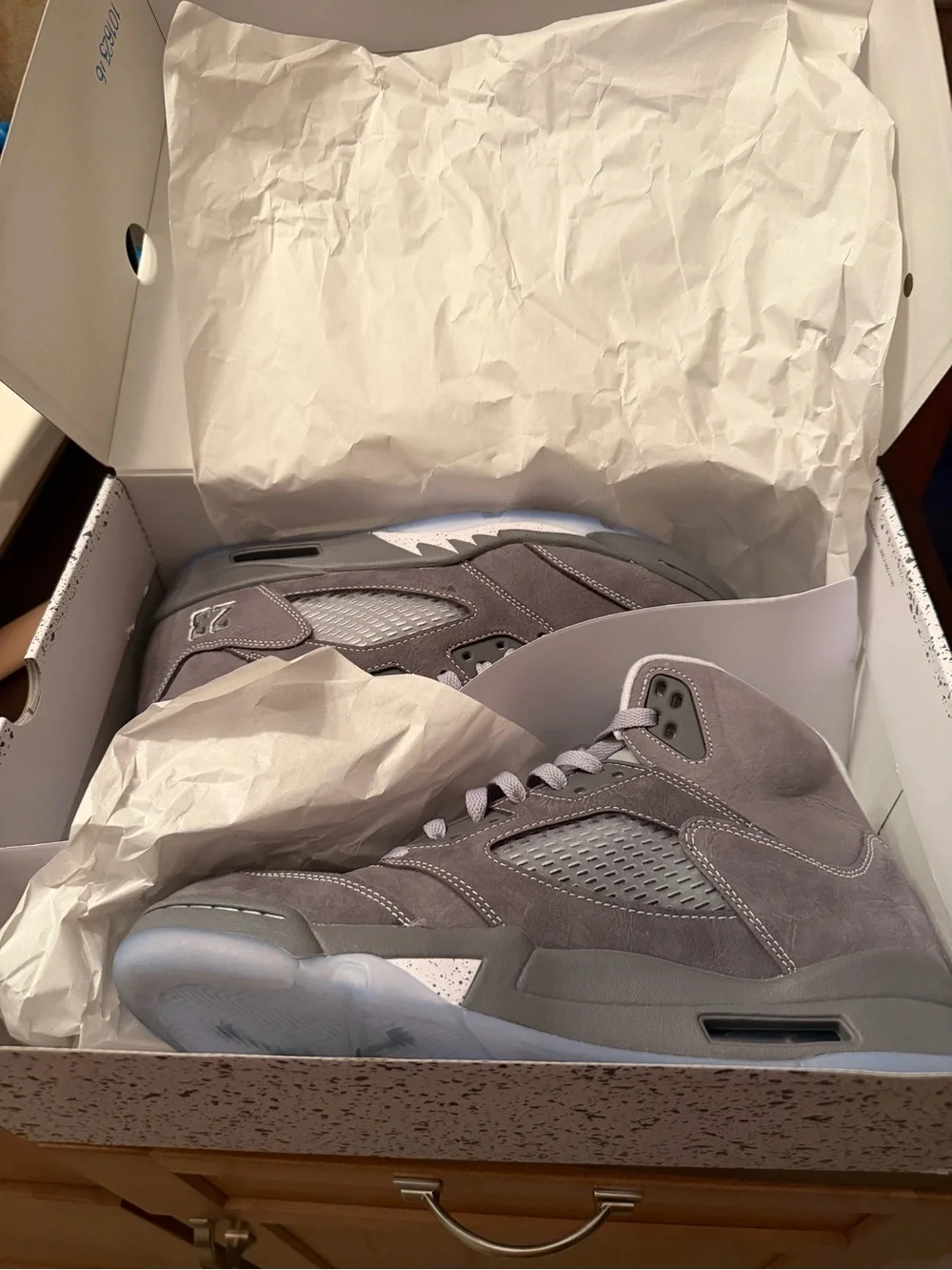 Jordan Grey Suede High-Top Sneakers